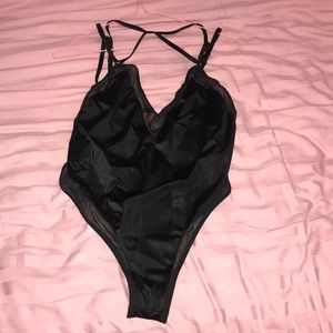 VS Black strappy bodysuit